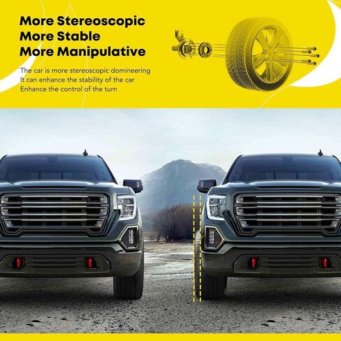 YHTAUTO 6x5.5 Wheel Spacers 1 inch Fits Chevrolet Silverado, Tahoe, C/K, GMC Sierra,Yukon, Cadillac Escalade, Forged 6x139.7mm Tire Spacers 25mm with M14x1.5 Studs 108mm Hub Bore 2Pcs, Black in Saudi Arabia