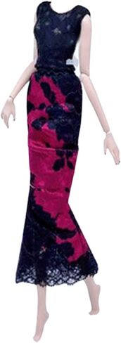 Fashion Doll Clothes Dress and Accessories 5 Sets Doll Dress Outfits + 12 Pairs Random Style Shoes for 11.5" Girl Dolls (Style C) in Saudi Arabia
