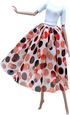 Fashion Doll Clothes Dress and Accessories 5 Sets Doll Dress Outfits + 12 Pairs Random Style Shoes for 11.5" Girl Dolls (Style C) in Saudi Arabia