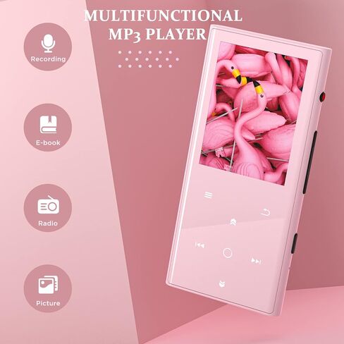 64GB Mp3 Player with Bluetooth 5.2, COCONISE Music Player with Speaker Hi-Fi Lossless Sound Quality, with FM Radio, Voice Recording, E-Book Function,Super Light Perfect for Running in Kuwait