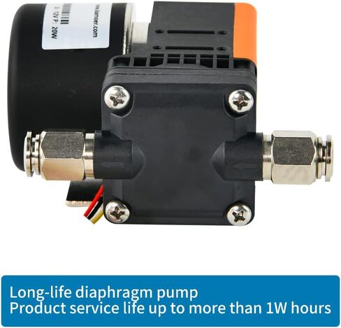 Kamoer KLZP6 8 لتر/دقيقة مضخة تفريغ عالية التدفق 12 فولت محرك بدون فرشاة مضخة هواء دقيقة عالية الضغط الإيجابي مضخة الحجاب الحاجز مضخة شفط 10000 ساعة + مدى الحياة in Kuwait