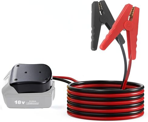 Beleeb Jumper Cables with Adapter for Makita 18V Batteries, 8AWG 4.92FT Jump Starter Auto Booster Cable for Jump Starting Car Using Tool Battery in Saudi Arabia