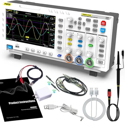 2 Channel Oscilloscope ADS1014D, 2in1 Oscilloscope and Signal Generator, 100MHz, Built-in 1GB Storage Space, ANA-Log Bandwidth, 1GSA/S Sampling Rate Intelligent Anti-Burn in Saudi Arabia