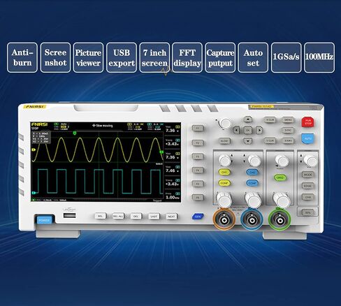 2 Channel Oscilloscope ADS1014D, 2in1 Oscilloscope and Signal Generator, 100MHz, Built-in 1GB Storage Space, ANA-Log Bandwidth, 1GSA/S Sampling Rate Intelligent Anti-Burn in Saudi Arabia