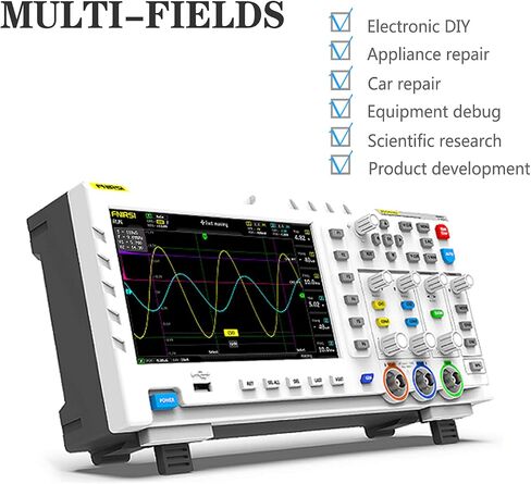 2 Channel Oscilloscope ADS1014D, 2in1 Oscilloscope and Signal Generator, 100MHz, Built-in 1GB Storage Space, ANA-Log Bandwidth, 1GSA/S Sampling Rate Intelligent Anti-Burn in Saudi Arabia