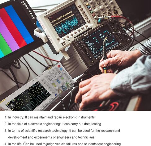 2 Channel Oscilloscope ADS1014D, 2in1 Oscilloscope and Signal Generator, 100MHz, Built-in 1GB Storage Space, ANA-Log Bandwidth, 1GSA/S Sampling Rate Intelligent Anti-Burn in Saudi Arabia