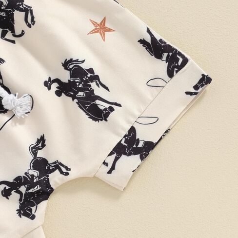 Infant Baby Boy Farm Clothes Western Cow/Animals Farm Themed Shirt Top Solid Short Pant 2Pcs Summer Short Outfits in Saudi Arabia