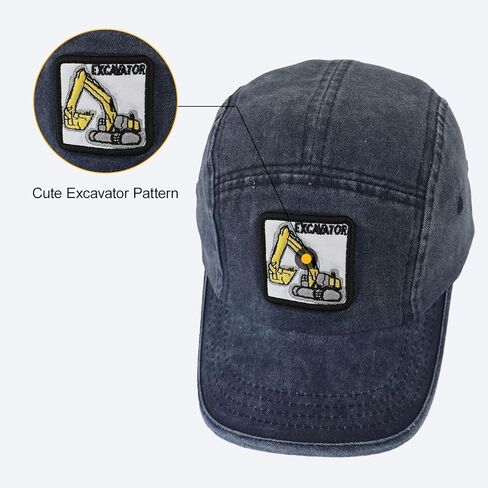 لطيف حفارة طفل قبعات البيسبول مضحك بنين خمر غسلها القطن قبعة قابل للتعديل قبعة الشمس سن 3-8 in Kuwait