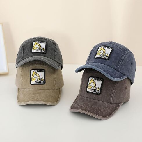 لطيف حفارة طفل قبعات البيسبول مضحك بنين خمر غسلها القطن قبعة قابل للتعديل قبعة الشمس سن 3-8 in Kuwait