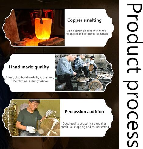 الصنج اليد الصنج الاصبع غونغ اليد الصغيرة 2 قطعة غونغ الأوبرا النحاسية غونغ اليد مع مطرقة خشبية أداة قرع الصينية التقليدية غونغ in Kuwait