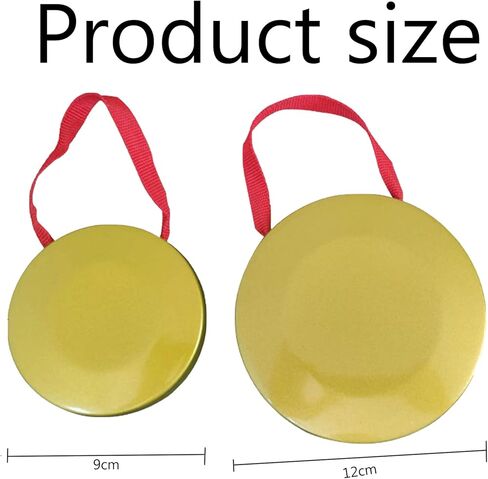 الصنج اليد الصنج الاصبع غونغ اليد الصغيرة 2 قطعة غونغ الأوبرا النحاسية غونغ اليد مع مطرقة خشبية أداة قرع الصينية التقليدية غونغ in Kuwait