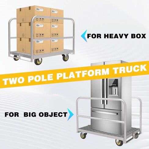 عربة لوحة، عربة مسطحة شديدة التحمل مع عجلة دوارة 5 بوصات بسعة 2000 رطل، عربة مرتبة من الخشب الجاف تنقل الأحمال الثقيلة بسهولة وكفاءة، قطعتان من الأشرطة لشاحنات المنصات in Kuwait