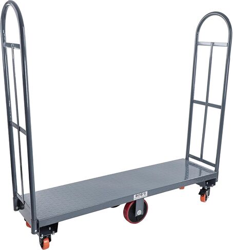 BISupply 16 x 61.5in عربة منصة فولاذية ضيقة الممر دوللي - غطاء 2000 رطل شاحنة منصة Uboat الصناعية الثقيلة مع مقابض قابلة للإزالة in Kuwait