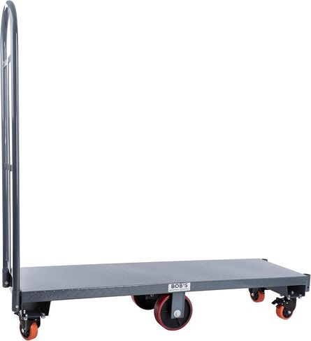 BISupply 16 x 61.5in عربة منصة فولاذية ضيقة الممر دوللي - غطاء 2000 رطل شاحنة منصة Uboat الصناعية الثقيلة مع مقابض قابلة للإزالة in Kuwait