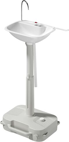 التخييم المحمول من بي فيرست للمناسبات الخارجية والتجمعات ومواقع العمل وحوض التخييم مع حامل المناشف وموزع الصابون - مضخة مياه أوتوماتيكية تتميز بحامل حوض غسيل يدوي مع عجلات دوارة in Kuwait