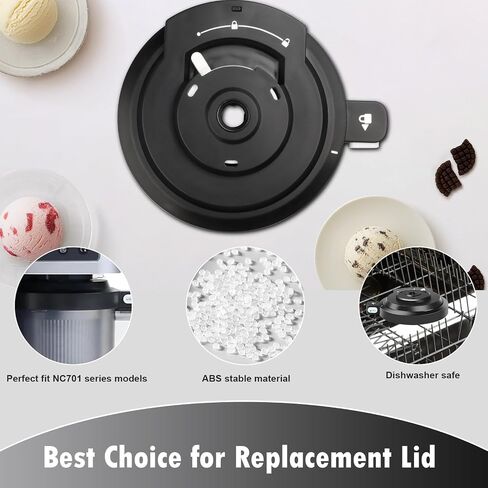 Replacement Outer Bowl Lid Compatible with Ninja CREAMi Ice Cream Maker NC301 / NC300 / CN301CO / NC299AMZ, Creami Replacement Lid, Creami Accessories (NO Paddle) in Saudi Arabia