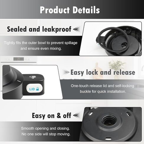 Replacement Outer Bowl Lid Compatible with Ninja CREAMi Ice Cream Maker NC301 / NC300 / CN301CO / NC299AMZ, Creami Replacement Lid, Creami Accessories (NO Paddle) in Saudi Arabia