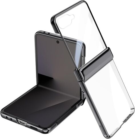 لحالة Motorola Razr 2025 مع غطاء حماية المفصلات ، علبة رفيعة واضحة تمامًا مع حامي الشاشة الخلفية HD غطاء وقائي مقاوم للخدش واضح لـ Motorola Razr 60 2025 Gold in Saudi Arabia