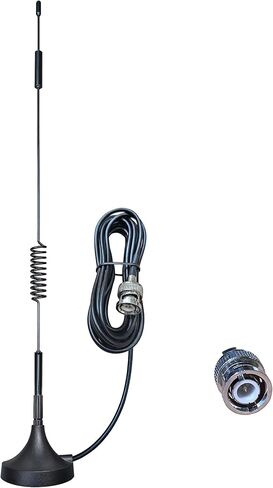 2pcs 10ft HF VHF UHF Magnetic Base BNC Male Amateur Radio Antenna Compatible with Police Scanner Two Way Mobile Scanner IoT Spring Antenna in Kuwait