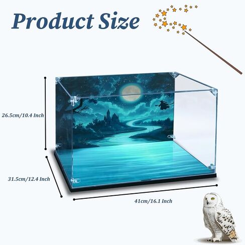 Acrylic Display Case for Lego Pixar ‘Up’ House,Lego 43217 Dustproof Display Case,Classic Up House Building Toy Set Display Case with Clear Base＆HD Painted Background (Only Case) in Kuwait