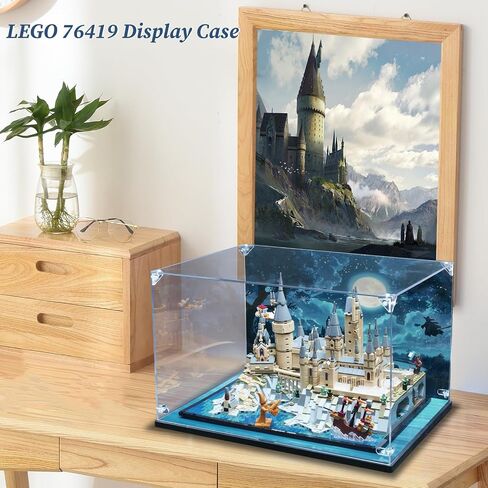 Acrylic Display Case for Lego Pixar ‘Up’ House,Lego 43217 Dustproof Display Case,Classic Up House Building Toy Set Display Case with Clear Base＆HD Painted Background (Only Case) in Kuwait