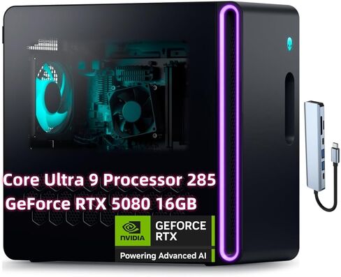NewestDell Alien.ware Aurora R16 Gaming Desktop - Intel Core Ultra 9 Processor 285 ، 64GB DDR5 5200 MT/S ، 4 TB SSD ، Geforce RTX 5080 16GB GDDR7 AI in Saudi Arabia