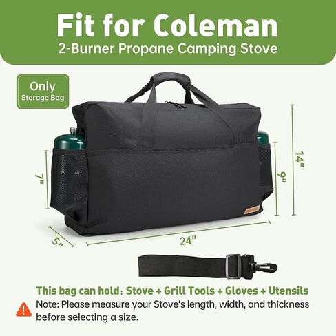 Camping Stove Carrying Case for Coleman 2-Burner,Camp Stove Carry Bag for Camp Chef Everest 2-burner Stoves | Heavy-Duty Water-Resistant Stove Storage bag | Adjustable Shoulder Strap & Large Pockets in Saudi Arabia
