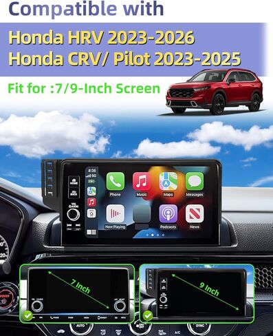 جبل هاتف السيارة لـ Honda HR-V 2023 2024 2025 الملحقات/CR-V 2023 2024 2025 الملحقات 7/9 بوصة شاشة 360 درجة مئوية مهلك 15W حامل الشاحن اللاسلكي السريع لا يؤثر in Kuwait
