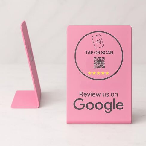 Compatible Google Review Stand - Boost Reviews w/Reusable Google Review Tap Card Stand & QR Code Stand- Smart Phone & iPhone Compatible (1-Pack Gray) in Saudi Arabia