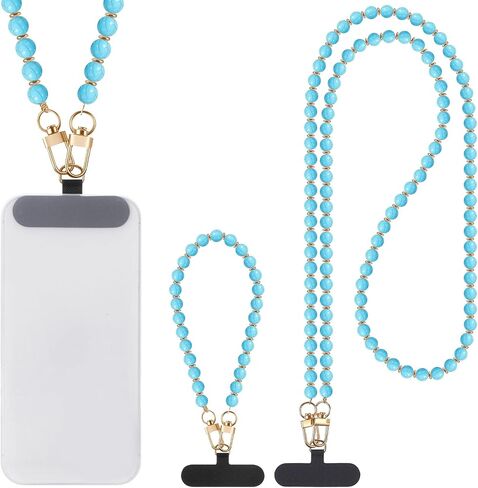 Weewooday 2 Pack Pink Peral Phone Lanyard حول حزام رقبة المعصم Pink Crossbody Pink Peral مع تصحيح للنساء معظم الهاتف in Saudi Arabia