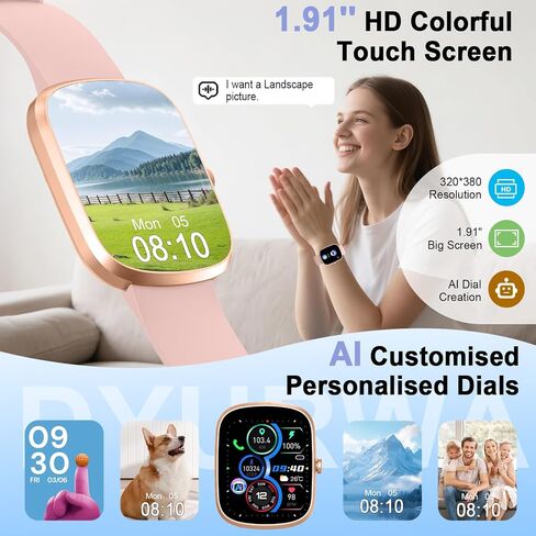 Smartwatch (Answer/Make Call), Fitness Tracker with 110+ Sport Modes in Saudi Arabia