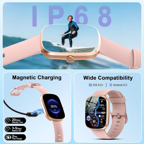 Smartwatch (Answer/Make Call), Fitness Tracker with 110+ Sport Modes in Saudi Arabia