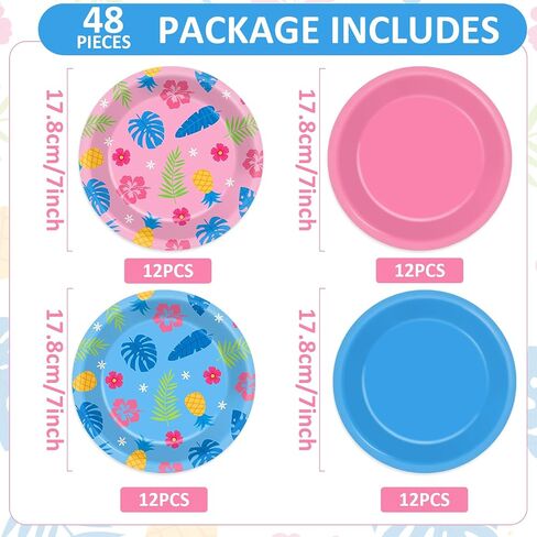 48pcs 7 بوصة اللوازم الحزب الوردي PINK BOY BOY RAINBOW PAPER PAPER in Saudi Arabia