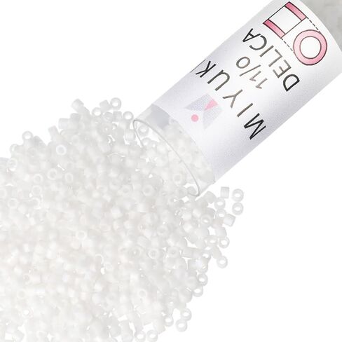 Miyuki Delica Seed Beads 11/0 Crystal White Ceylon DB231 7.2 Grams in Kuwait