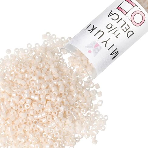 Miyuki Delica Seed Beads 11/0 Crystal White Ceylon DB231 7.2 Grams in Kuwait