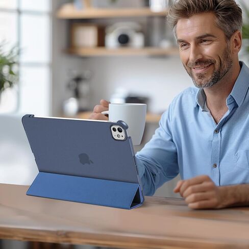 Procase Smart Case لـ iPad Pro 11 Inch (M4) 2024 (النموذج: A2836/A2837/A3006) ، غلاف الجهاز اللوحي الصلبة للرقابة الصلبة لـ iPad Pro 11 "5th Generation 2024 -Black in Saudi Arabia