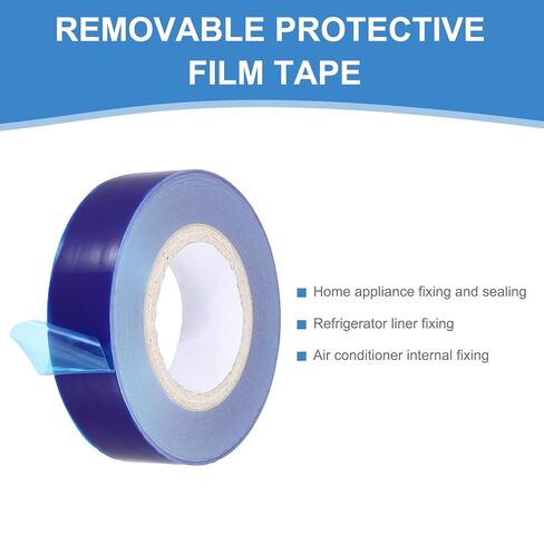 PATIKIL Removable Protective Film Tape, 3 Inch x 656 ft PE Surface Protective Scratch Film Tape Roll for Furniture Electrical Appliances Plastic Hardware Medium Stickiness Blue in Kuwait