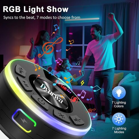 Bluetooth Shower Speaker, Portable Bluetooth Speaker with 360° HD Sound, RGB Lights in Saudi Arabia