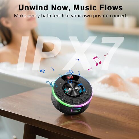 Bluetooth Shower Speaker, Portable Bluetooth Speaker with 360° HD Sound, RGB Lights in Saudi Arabia