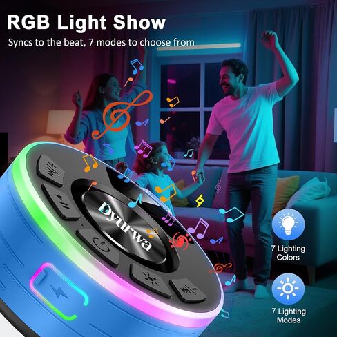 مكبر صوت دش بلوتوث ، مكبر صوت بلوتوث محمول مع صوت عالي الدقة 360 درجة ، مصابيح RGB in Kuwait