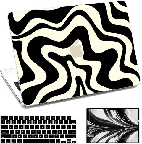 Compatible with MacBook Air 13 inch Case 2025 2024 2023 2022 M4 M3 M2 (Model A3240 A3113 A2681) Sturdy Laptop Hard Shell for MacBook Air 13.6" + Keyboard&Screen Cover, Crystal Clear in Kuwait