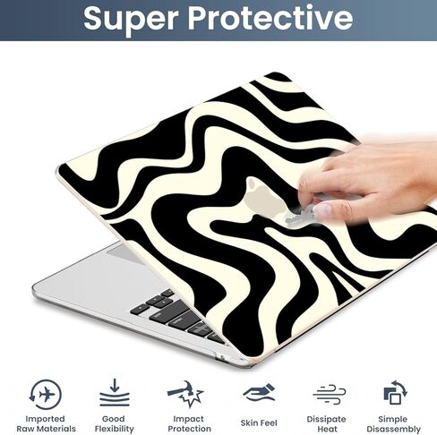 Compatible with MacBook Air 13 inch Case 2025 2024 2023 2022 M4 M3 M2 (Model A3240 A3113 A2681) Sturdy Laptop Hard Shell for MacBook Air 13.6" + Keyboard&Screen Cover, Crystal Clear in Kuwait