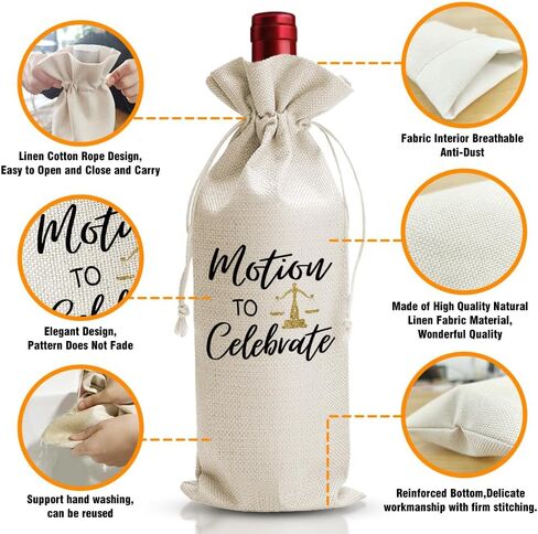 DOI-LANEE Masters Degree Graduation Gift, Grad School College Graduation Party Supply Gifts Wine Bag For Couple Friend Her Him Son Women Men, Drawstring Cotton Burlap Bag in Saudi Arabia