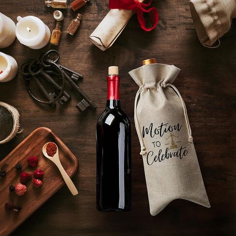 DOI-LANEE Masters Degree Graduation Gift, Grad School College Graduation Party Supply Gifts Wine Bag For Couple Friend Her Him Son Women Men, Drawstring Cotton Burlap Bag in Saudi Arabia