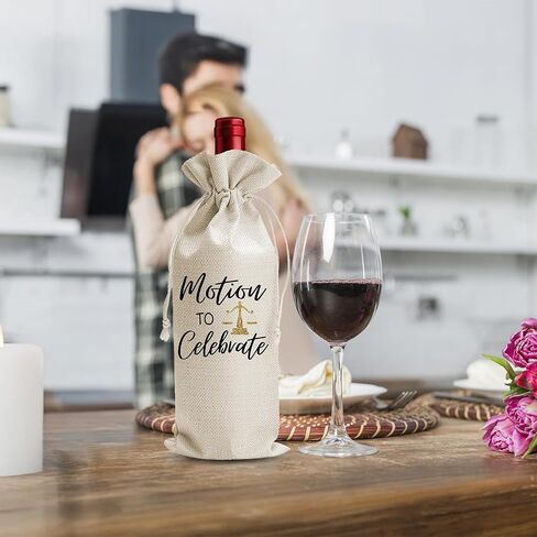 DOI-LANEE Masters Degree Graduation Gift, Grad School College Graduation Party Supply Gifts Wine Bag For Couple Friend Her Him Son Women Men, Drawstring Cotton Burlap Bag in Saudi Arabia