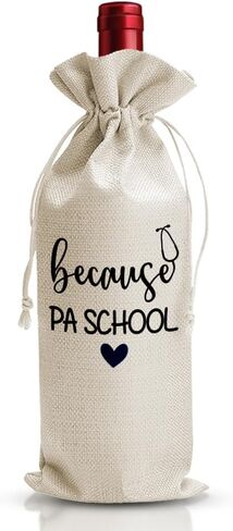 DOI-LANEE Masters Degree Graduation Gift, Grad School College Graduation Party Supply Gifts Wine Bag For Couple Friend Her Him Son Women Men, Drawstring Cotton Burlap Bag in Saudi Arabia