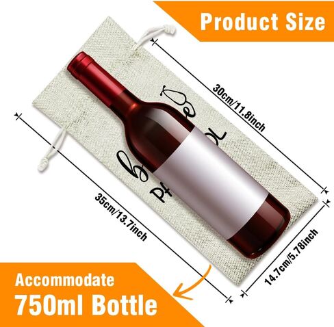 DOI-LANEE Masters Degree Graduation Gift, Grad School College Graduation Party Supply Gifts Wine Bag For Couple Friend Her Him Son Women Men, Drawstring Cotton Burlap Bag in Saudi Arabia