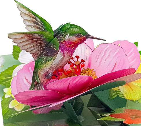 بطاقة Hummingbird منبثقة للنساء زوجة زوجة الأم ابنة أخت ، ذكرى عيد ميلاد تفكر فيك ، شكرًا لك ، in Saudi Arabia
