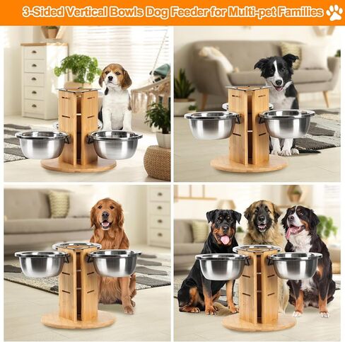 3 Pcs Stainless Steel Dog Bowls,Stainless Steel Metal Pet Bowls,3 Pack for Replacement Dog Bowl for Stand,Extra Large Metal Food and Water Dish Pet Bowls for Dogs, Raised Feeder(1400ml/48oz in Kuwait