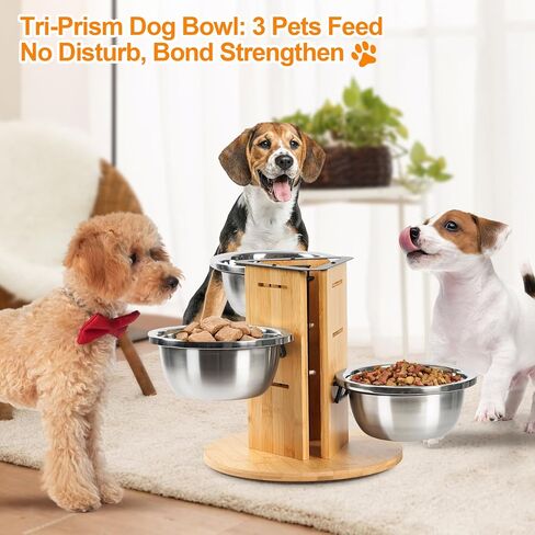 3 Pcs Stainless Steel Dog Bowls,Stainless Steel Metal Pet Bowls,3 Pack for Replacement Dog Bowl for Stand,Extra Large Metal Food and Water Dish Pet Bowls for Dogs, Raised Feeder(1400ml/48oz in Kuwait